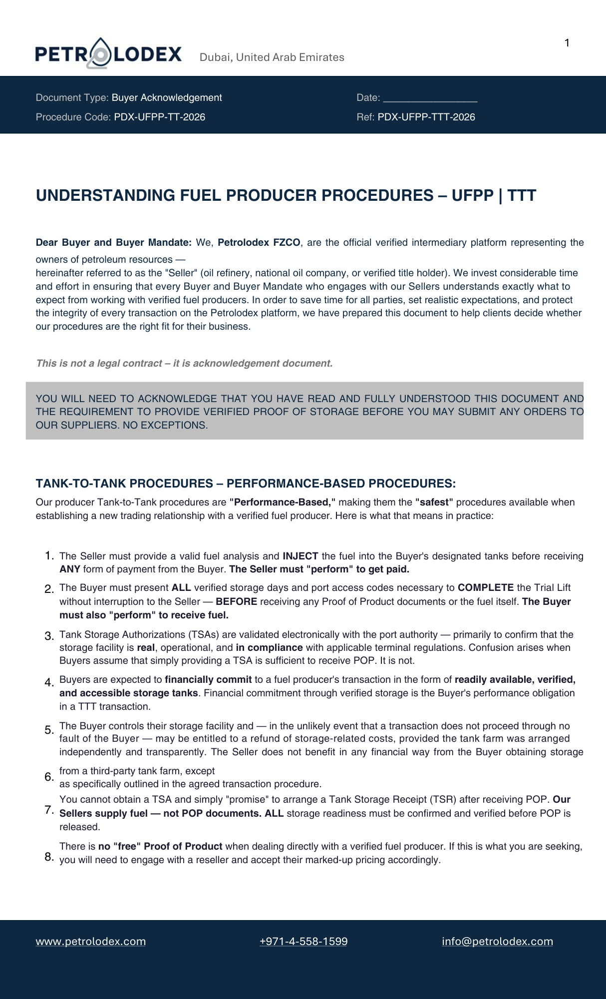 Cover of PDX UFPP-TTT Document